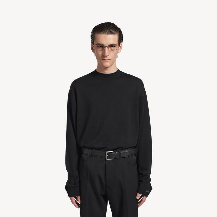 Men's Tiny Logo Belt in Black - Men | Balenciaga United Kingdom EN - Image 3