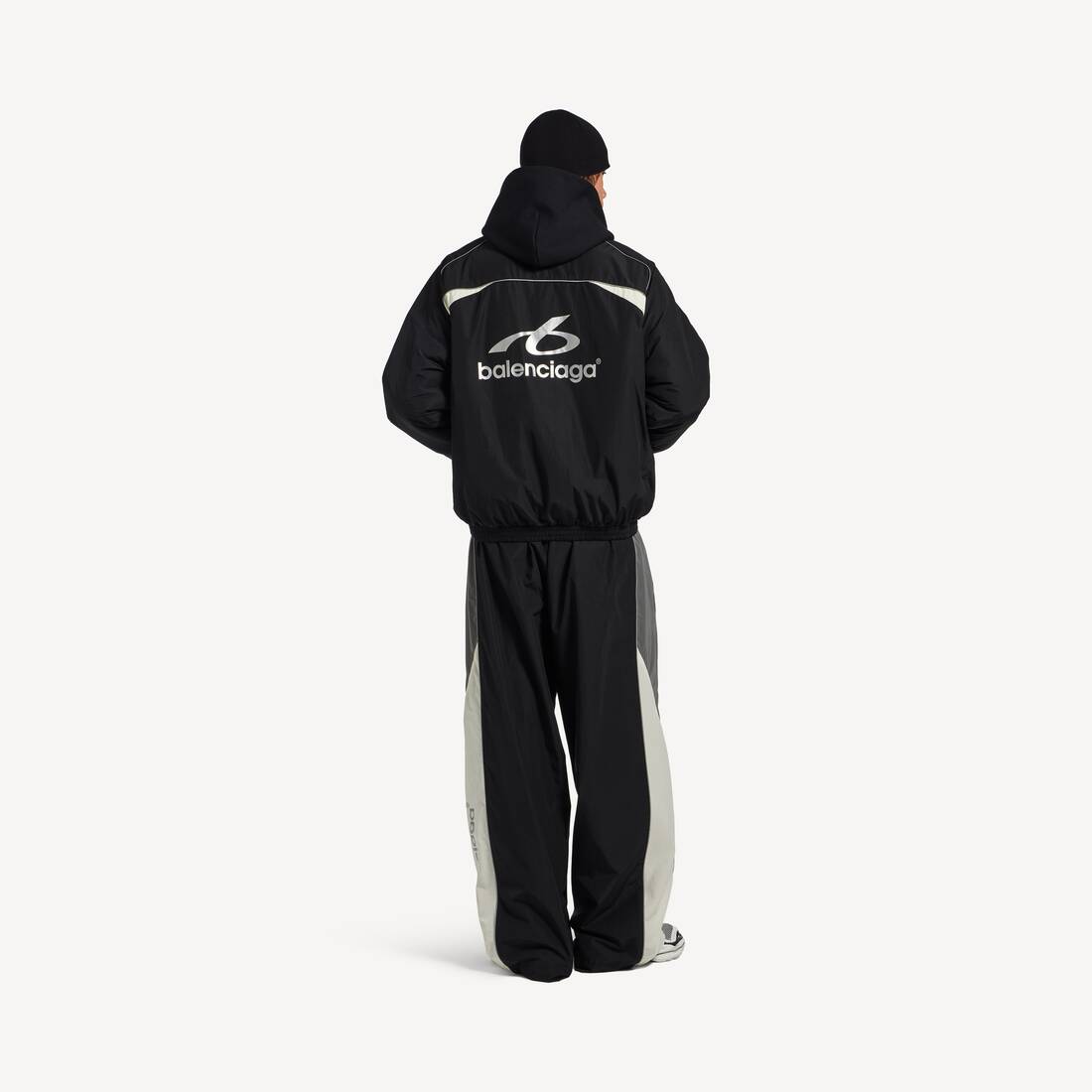 Men's Bodies Hybrid Zip-up Outerwear Hoodie in Black | Balenciaga United States EN - Image 4