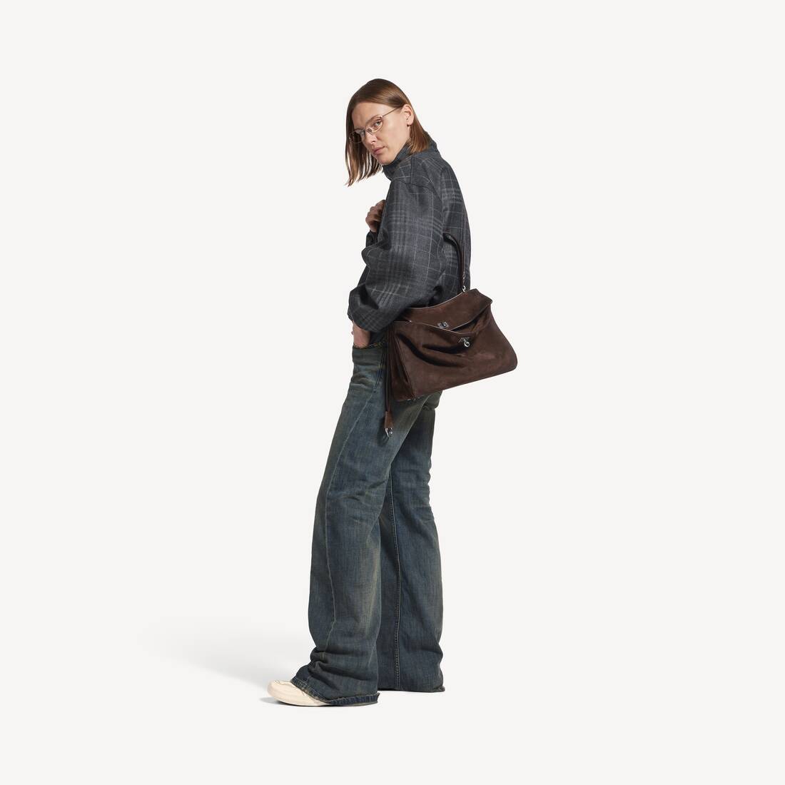 Women's Rodeo Handbag Medium in Light Espresso | Balenciaga Republic Of Korea EN - Image 9