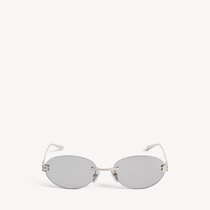 Occhiali Ovali Af Gossip in Grigio Chiaro | Balenciaga Italia IT - Image 1