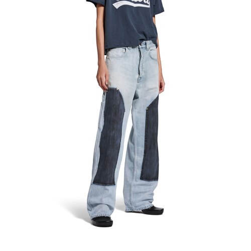 ripped off loose fit pants