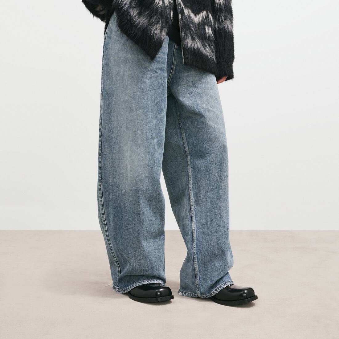 Jeans Largos para Ele em Azul-escuro | Balenciaga Brasil PT - Image 4