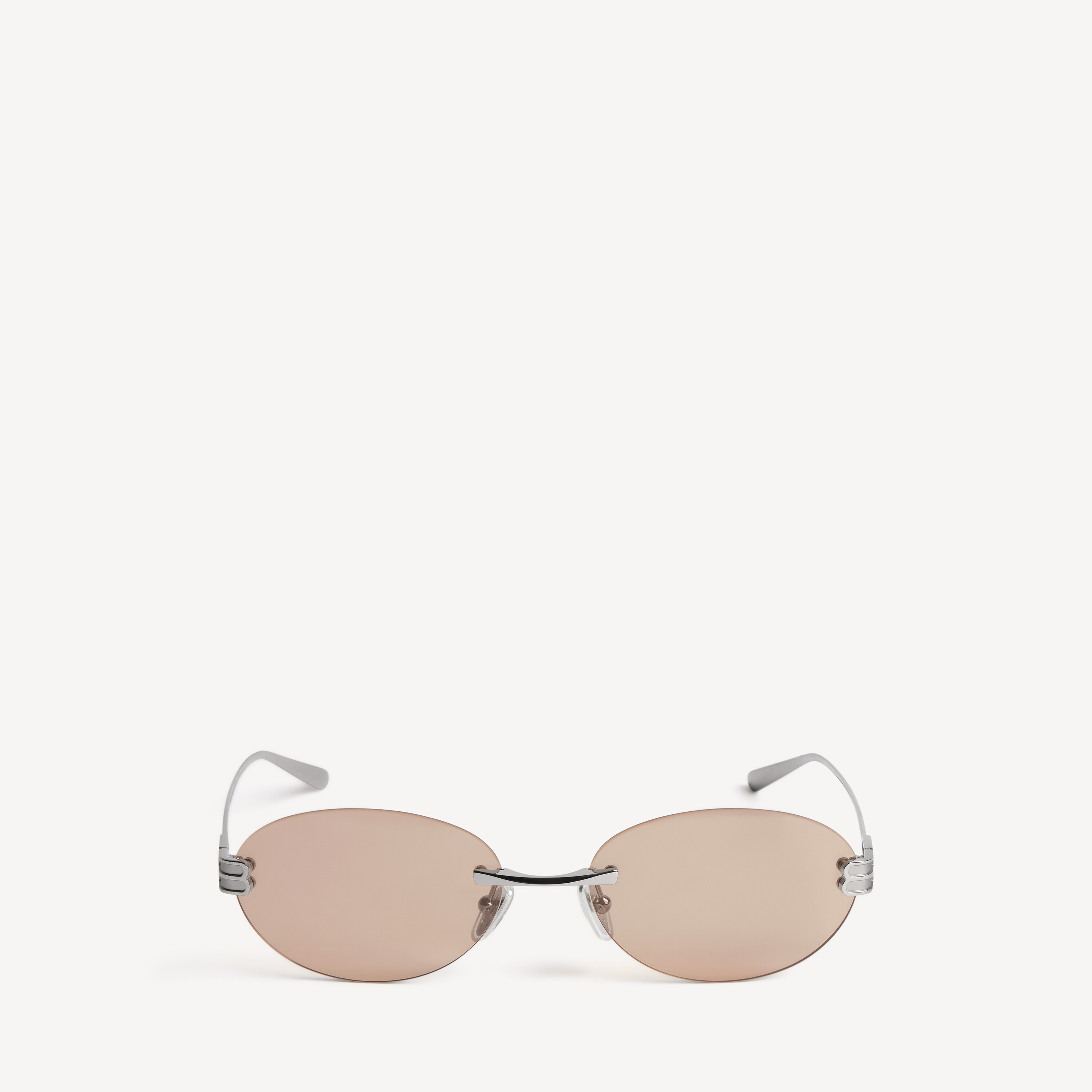 Gossip Oval Af Sunglasses in Dark Ruthenium/brown