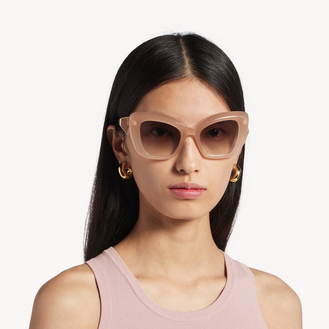 Women's Diva Butterfly Sunglasses in Milky Nude | Balenciaga Hong Kong SAR EN - Image 6