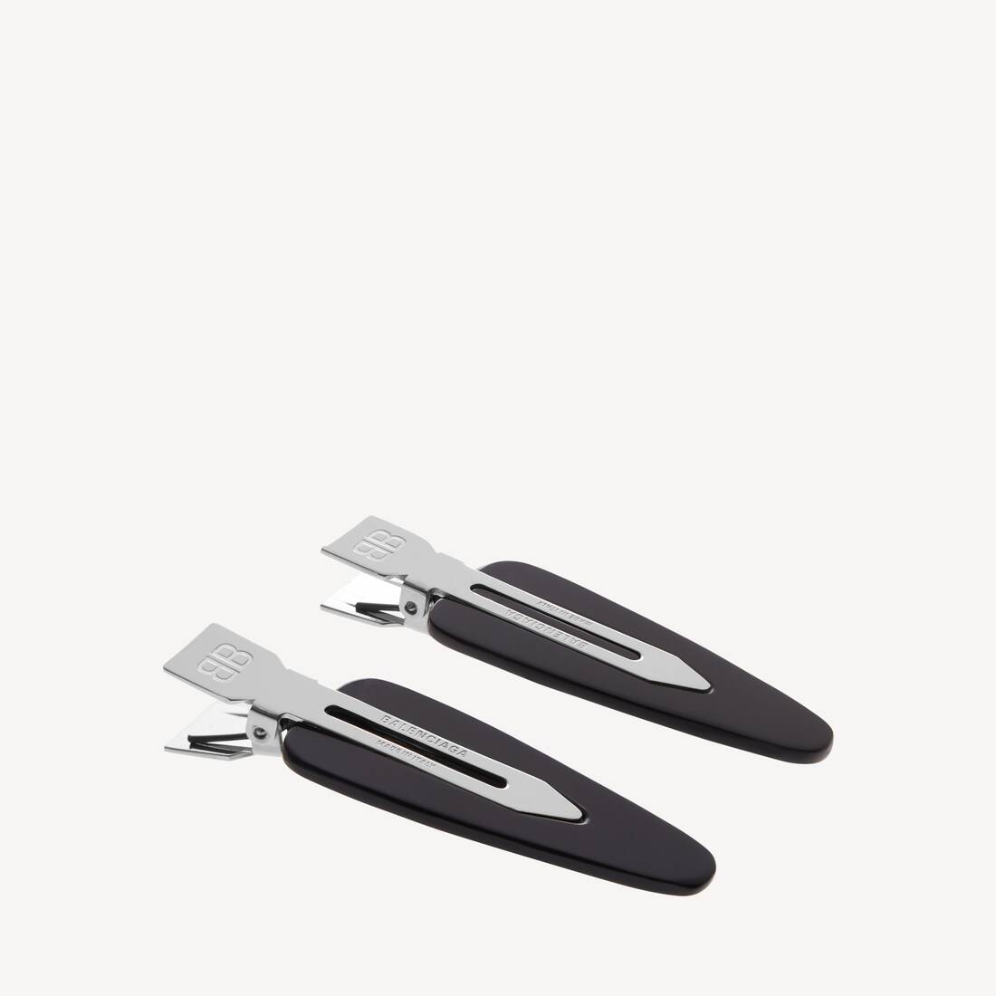 Juego De 2&nbsp;horquillas Salon Bb para Mujer en Plateado/negro | Balenciaga Espa&ntilde;a ES - Image 2