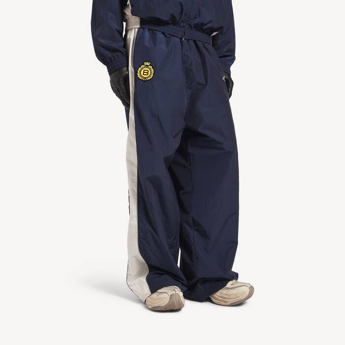 Men's Soccer Tracksuit Pants in Marine Blue - Men | Balenciaga United Kingdom EN - Image 3