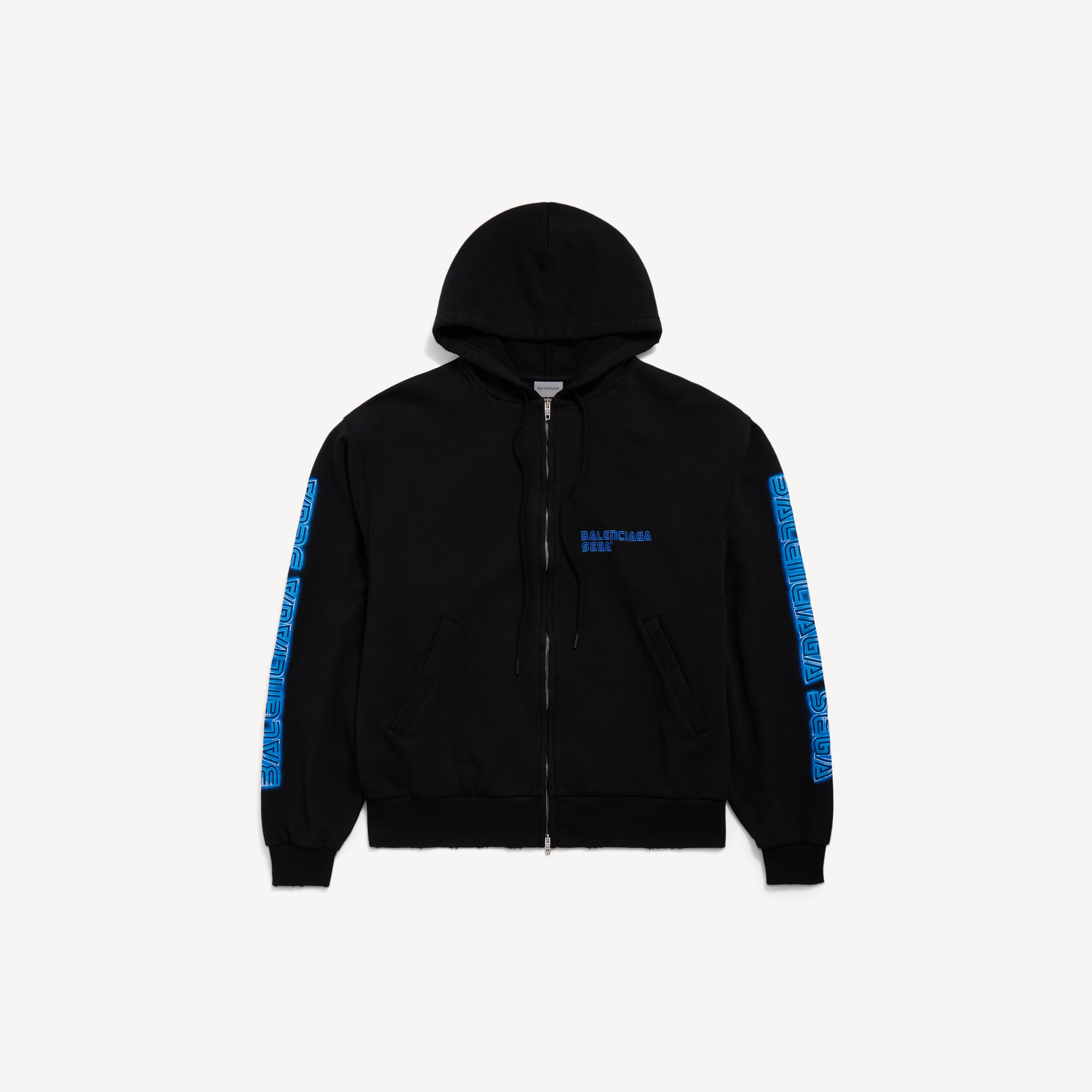 Balenciaga | sega sonic the hedgehog oversized zip-up hoodie