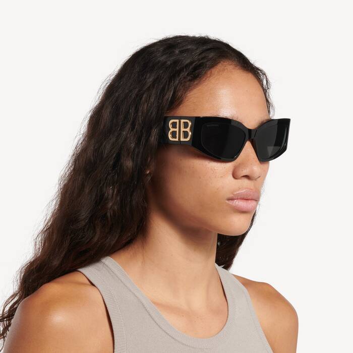 Women's Bossy Cat Sunglasses  in Black - Women | Balenciaga France EN - Image 3