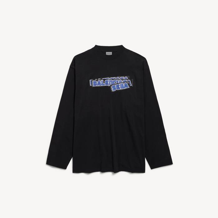 ブラック の メンズ Balenciaga | Sega ロングスリーブ オーバーサイズ Tシャツ  - メンズ | Balenciaga 日本 JA - Image 1