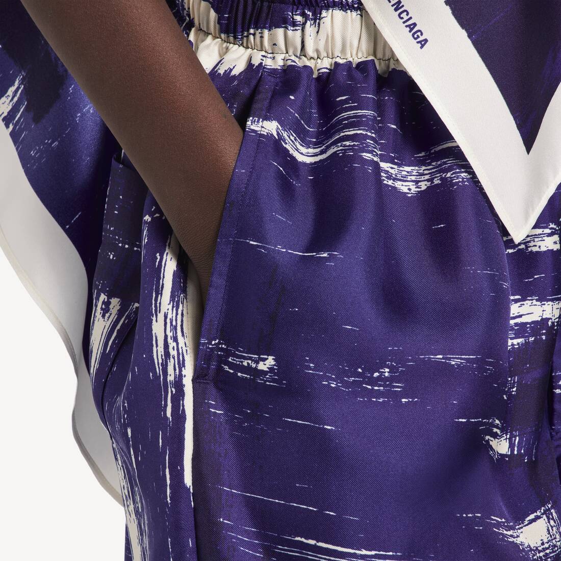 Women's Paintbrush Pyjama Pants in Blue | Balenciaga United States EN - Image 5