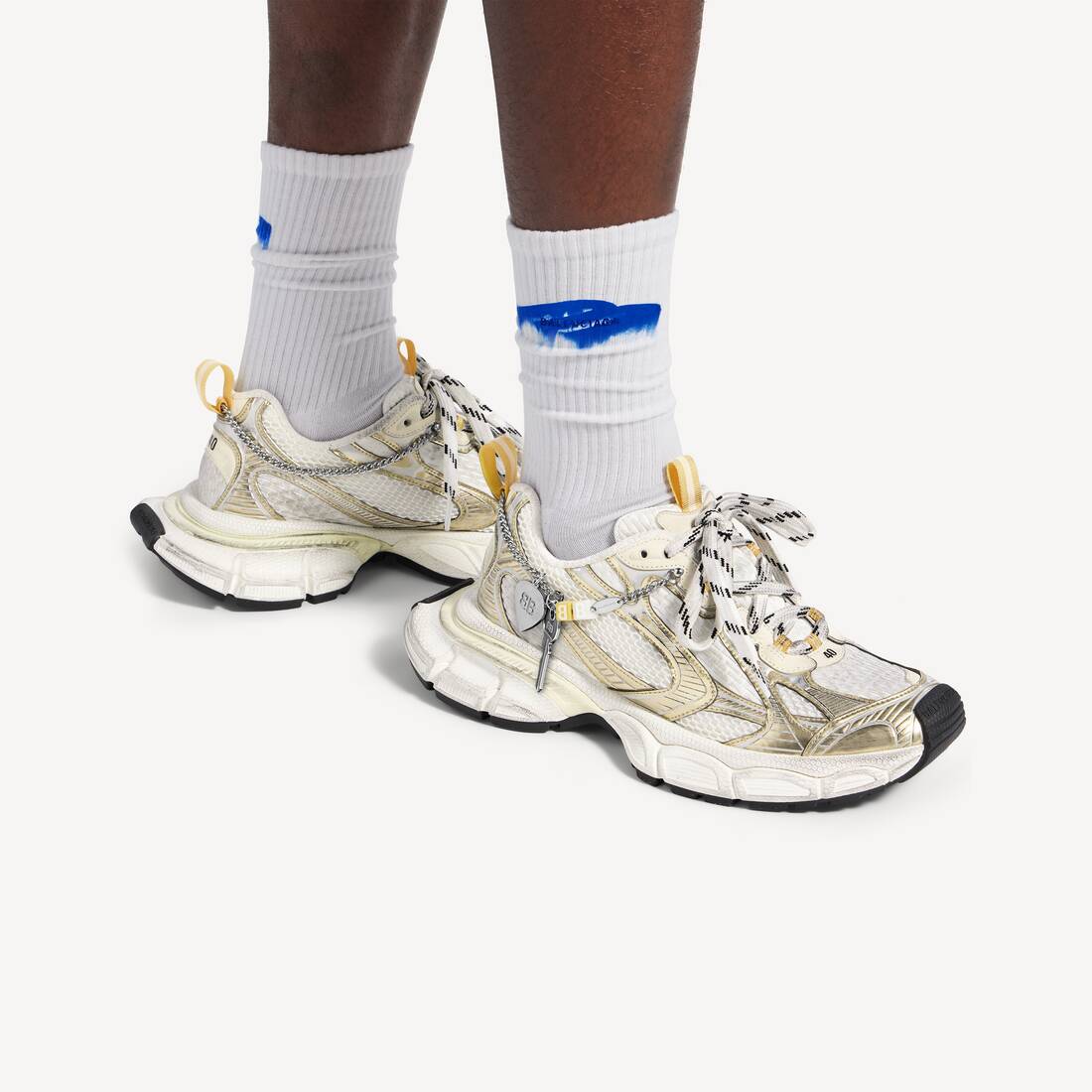 남성 3xl 참 스니커즈  화이트/옐로우/실버/블랙 | 발렌시아가 대한민국 KO - Image 5