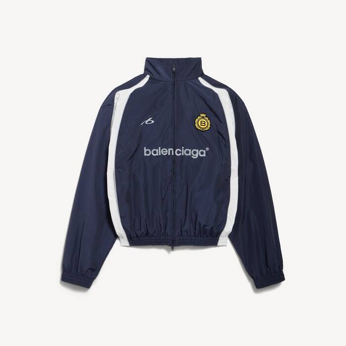 Men's Soccer Tracksuit Jacket in Marine Blue - Men | Balenciaga United Kingdom EN - Image 2