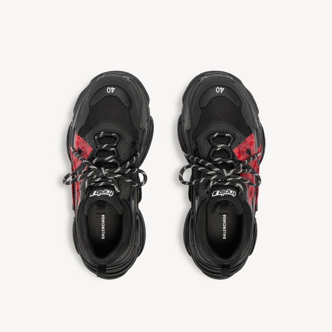 Sneaker Triple&nbsp;s pour Femme en Noir/rouge | Balenciaga Belgique FR - Image 6