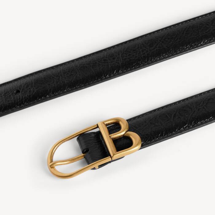 Women's Classic B Belt  in Black - Women | Balenciaga Australia EN - Image 2