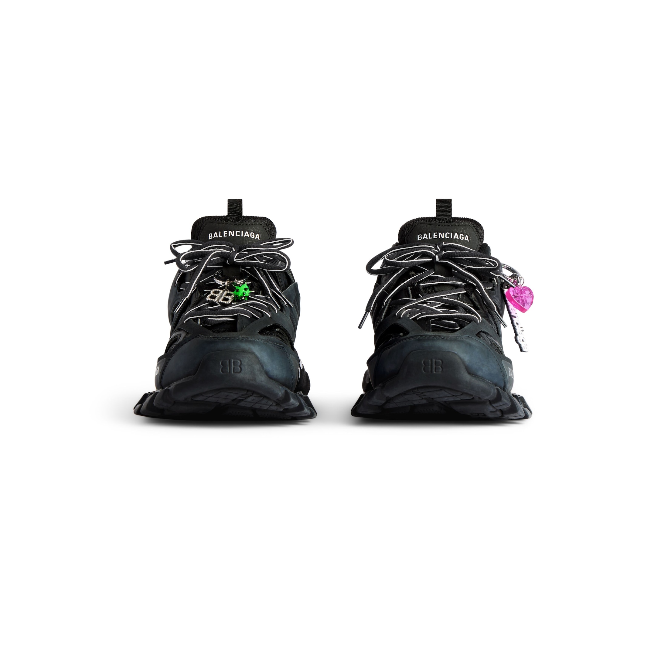 track sneaker with charms