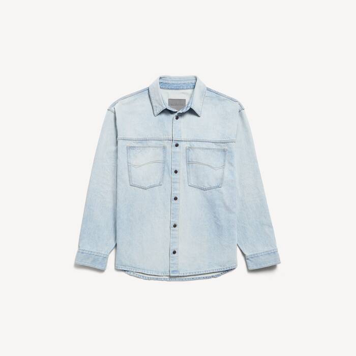 chemise &agrave; manches longues en denim 