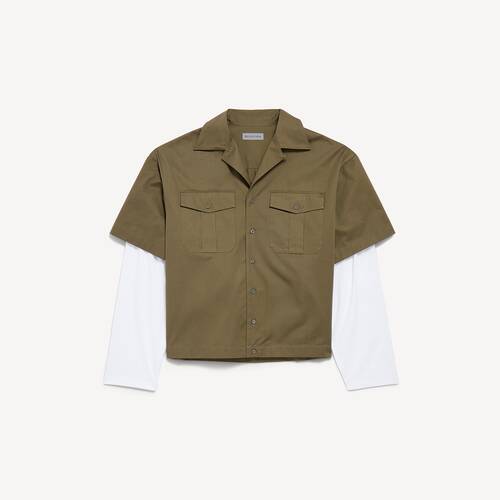short sleeves hybrid bowling shirt