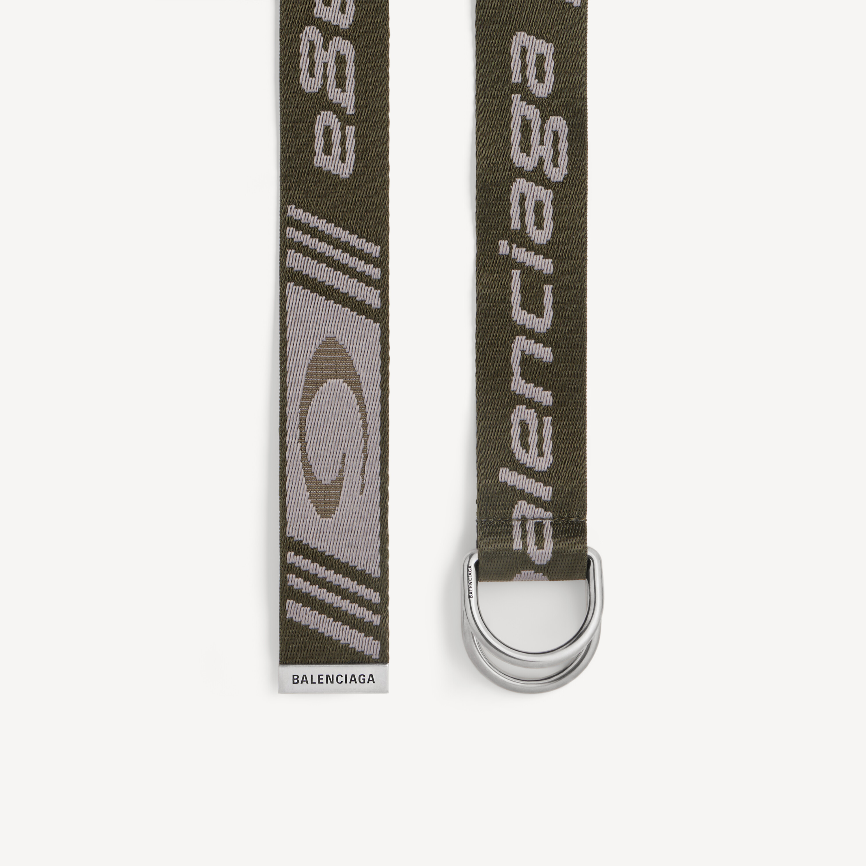 Men's D Ring Belt in Khaki/grey