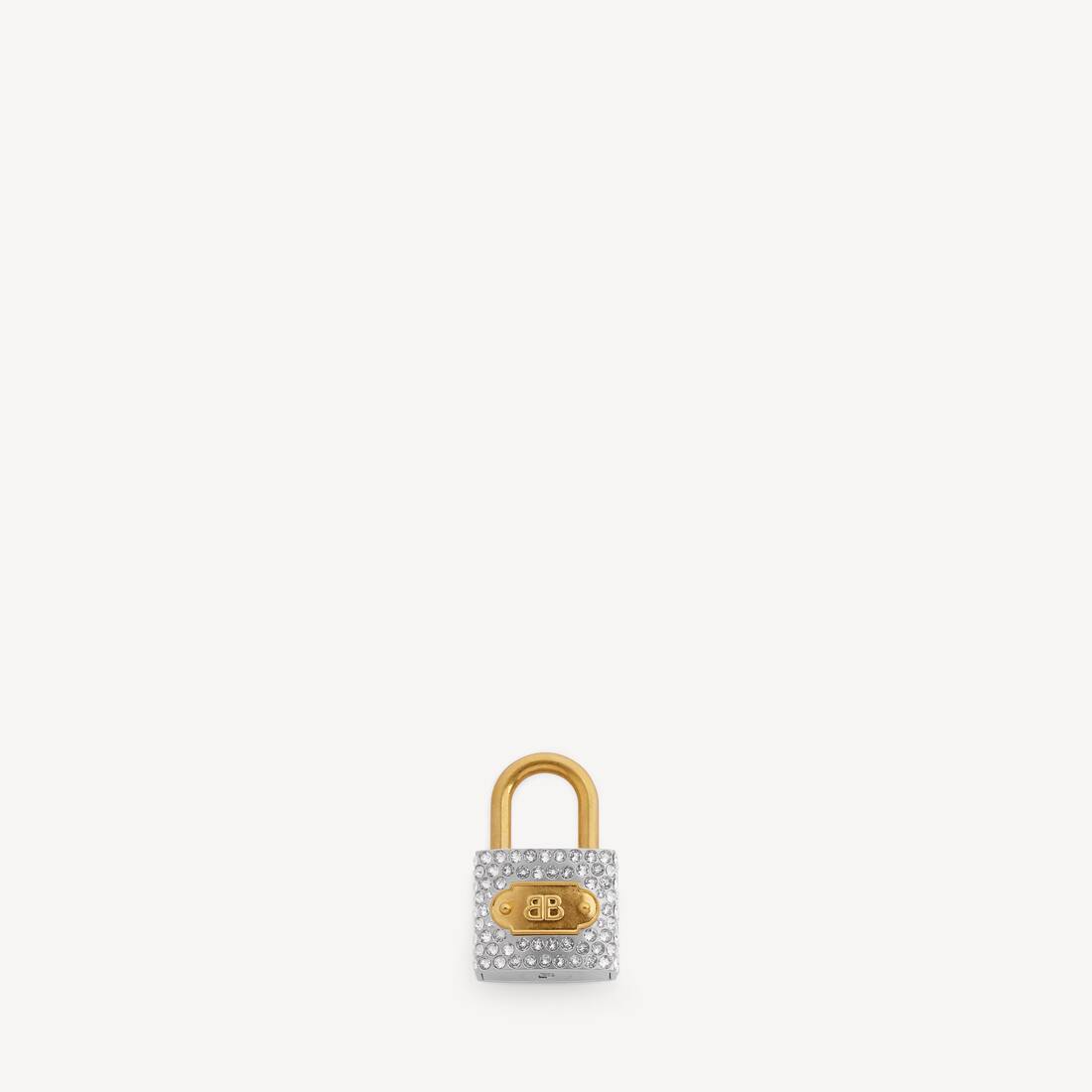 Women's Charm/keychain Bb Padlock With Rhinestones in Silver/gold ...