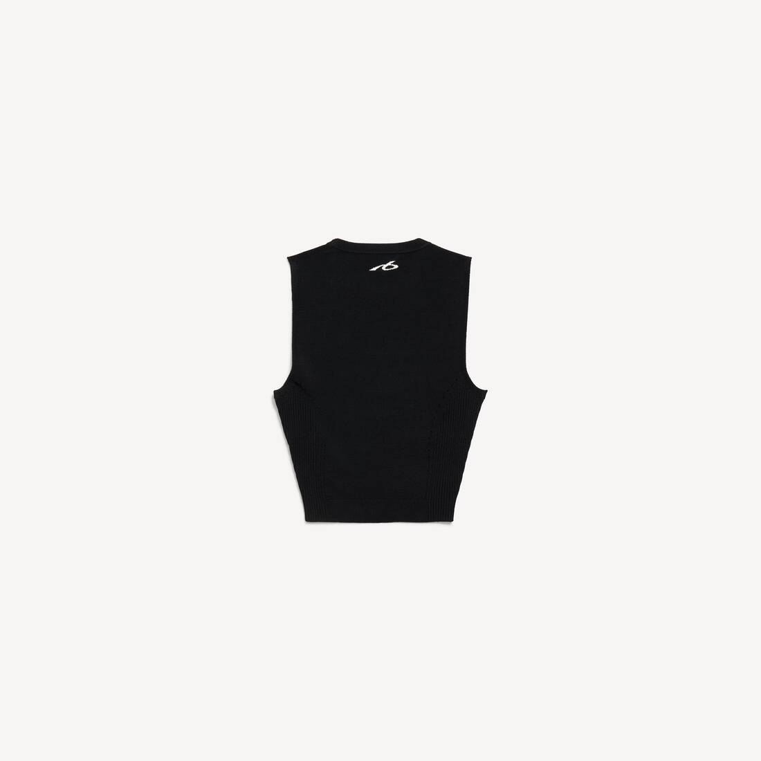 Women's Techwear Cropped Tank Top in Black | Balenciaga Zimbabwe EN - Image 2