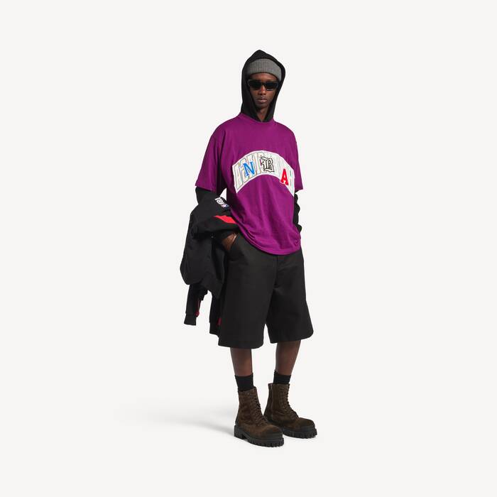 Balenciaga | Nba Collaboration廓形t恤 为 男士 在 紫色 - 男士 | Balenciaga 津巴布韦 ZH - Image 3