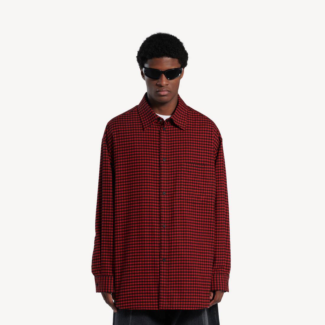 Men's Overshirt in Red | Balenciaga Japan EN - Image 5
