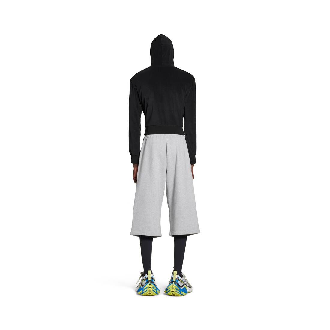 Men's Short Baggy Sweatpants in Grey | Balenciaga Netherlands EN - Image 5