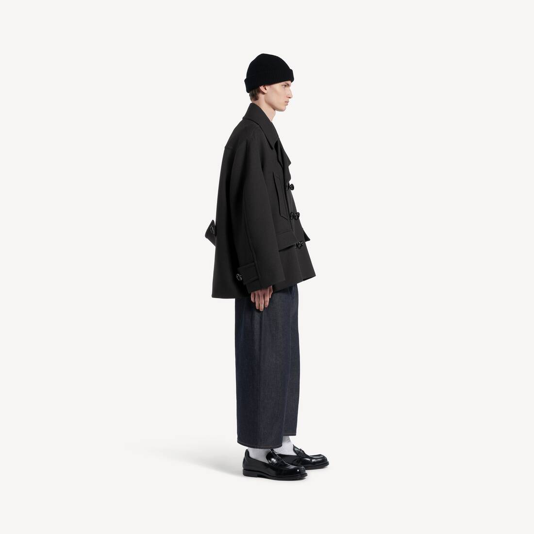 Caban Court pour Homme en Noir | Balenciaga France FR - Image 3