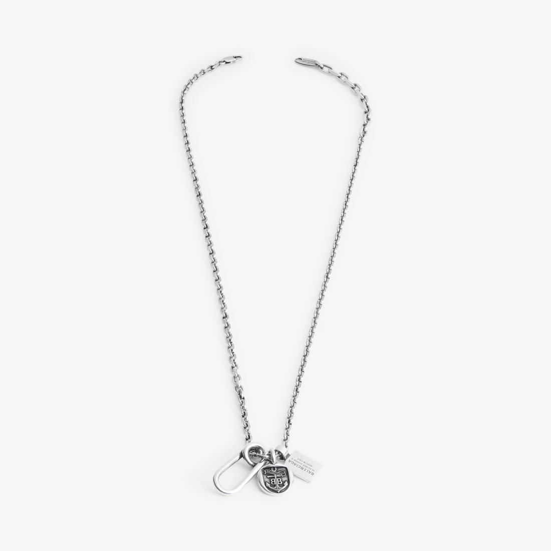 Collar Fino Con Colgantes Anchor Crest para Hombre en Plateado Antiguo | Balenciaga Estados Unidos ES - Image 2