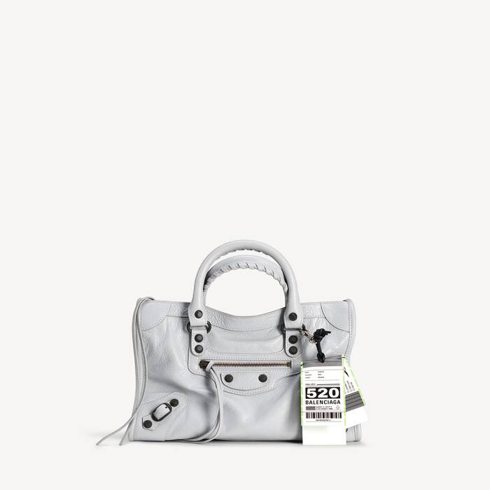Women's Le City Bag Small With Charms in Light Grey - Women | Balenciaga Hong Kong SAR EN - Image 1