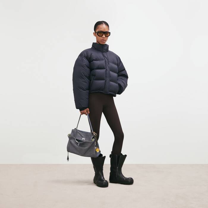 Women's Round Puffer in Dark Navy - Women | Balenciaga France EN - Image 3