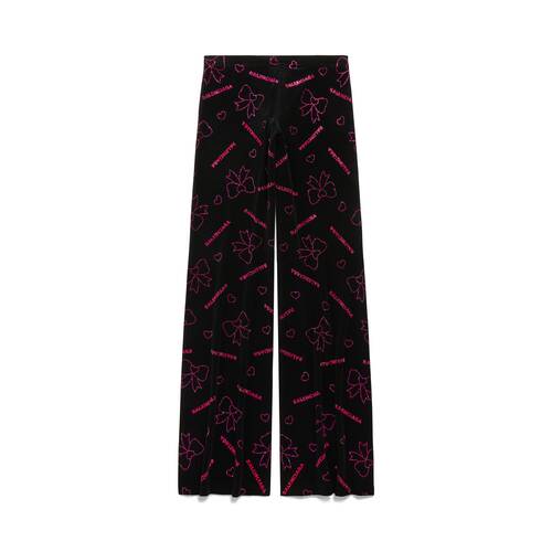 handrawn bows elastic pants