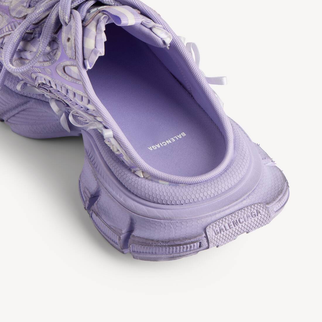 Women's 3xl Check Mule in Lilac | Balenciaga Italy EN - Image 3