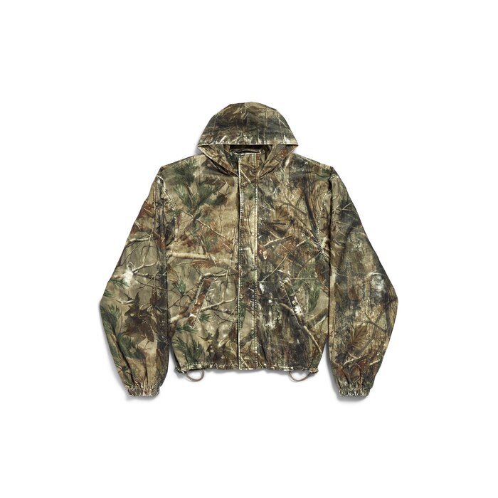Outerwear Zip-up Hoodie in Light Beige