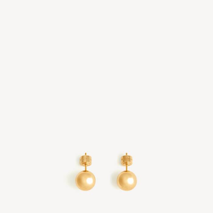 Boucles D&rsquo;oreilles Atom  in Or Brillant | Balenciaga Belgique FR - Image 1