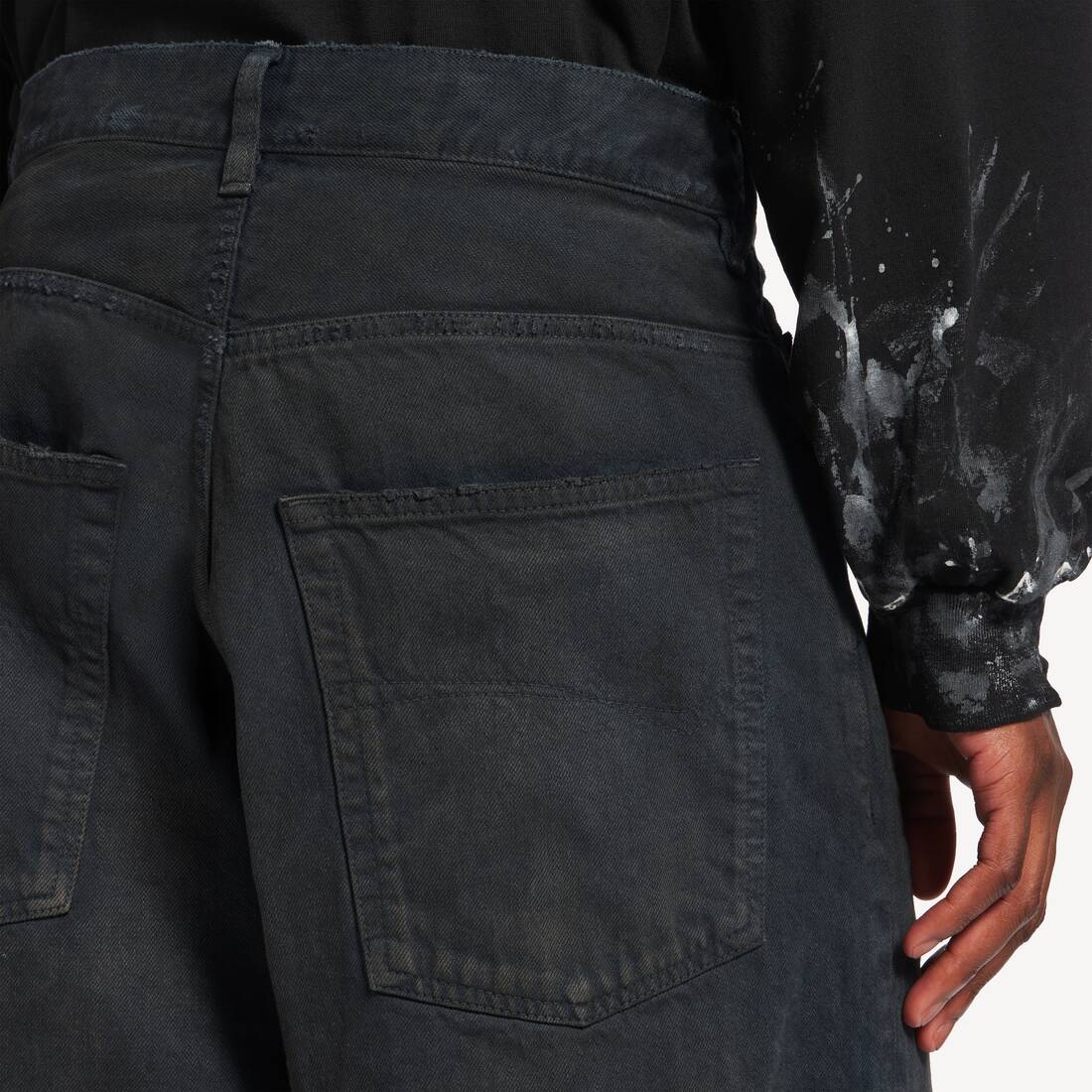 Uomo's Pantaloni Casual in Nero | Balenciaga Italia IT - Image 6