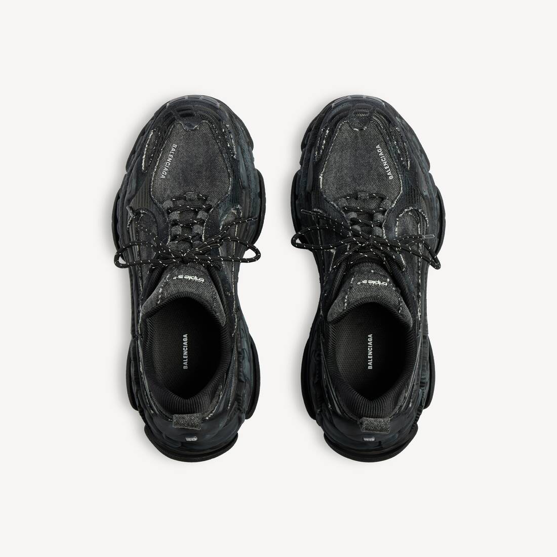 Men's Triple S.2 Denim Sneaker in Black | Balenciaga Portugal EN - Image 4