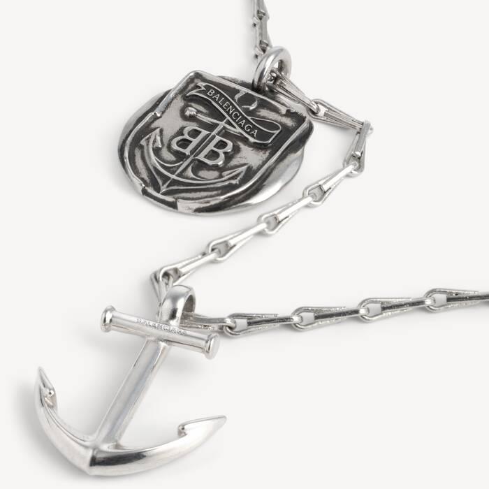 Anchor Anh&auml;nger-halskette in Altsilber | Balenciaga Deutschland DE - Image 3