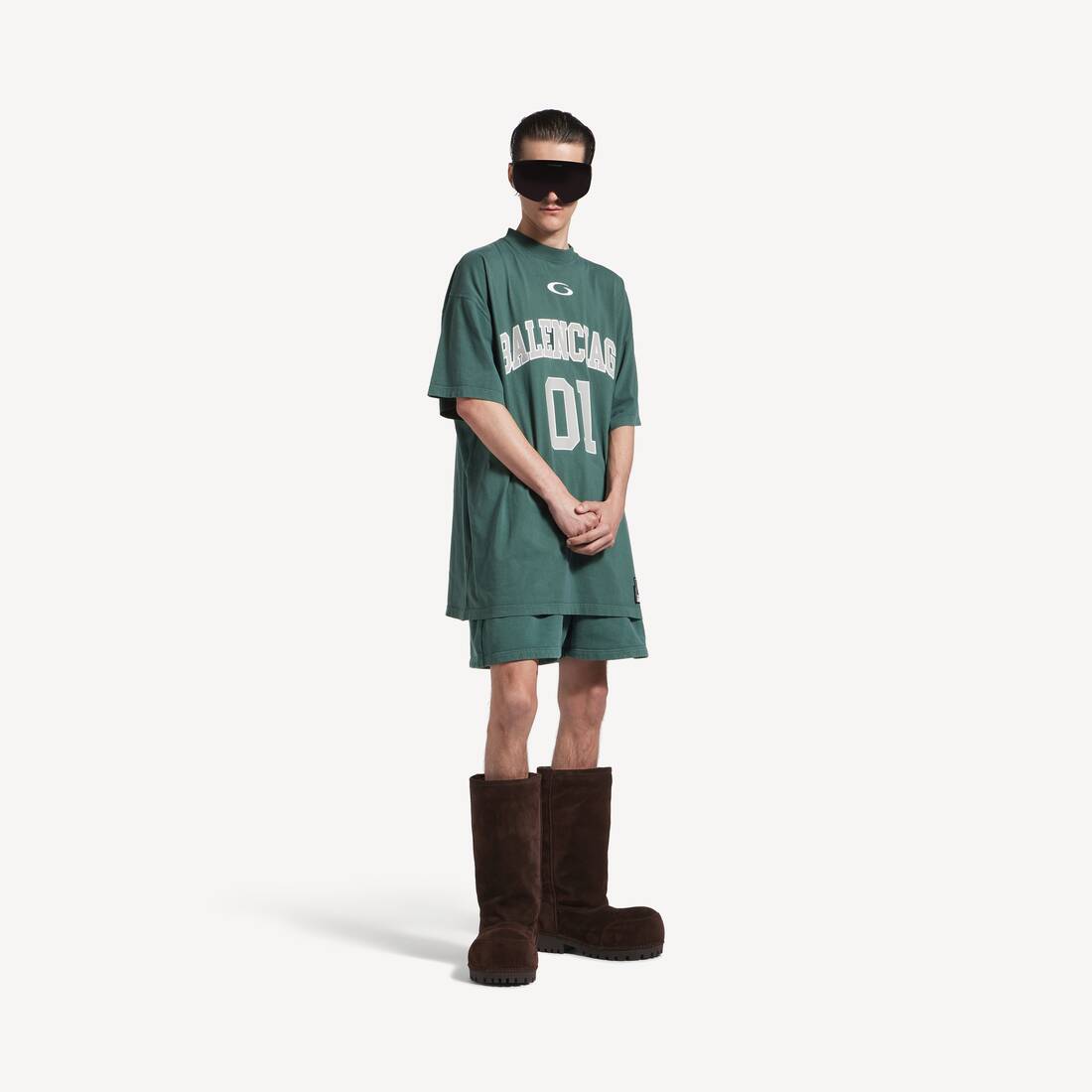 Basketball Oversized-t-shirt f&uuml;r Herren in Dunkelgr&uuml;n/hellgr&uuml;n | Balenciaga Deutschland DE - Image 2