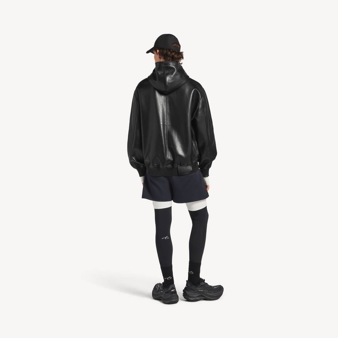 ブラック の メンズ ショート フード付きコート | Balenciaga 日本 JA - Image 4