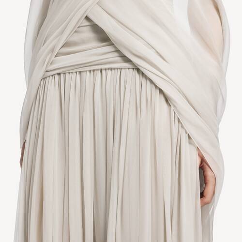 draped bustier dress