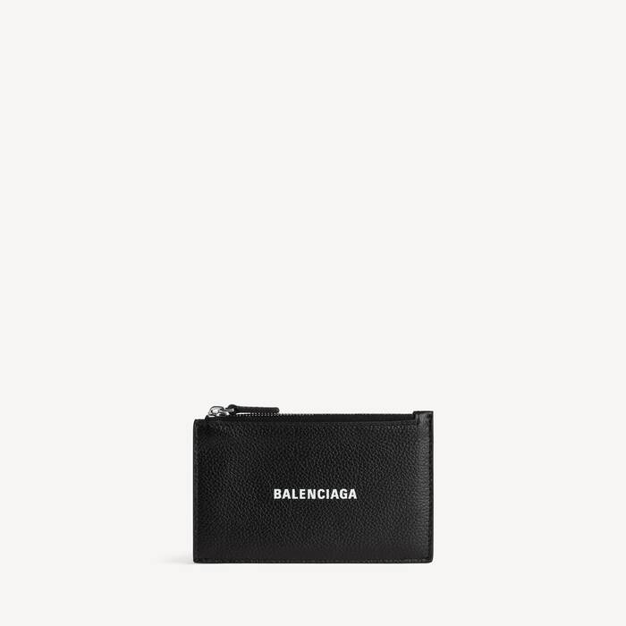 Men's Cash Long Coin And Card Holder in Black - Men | Balenciaga Australia EN - Image 1