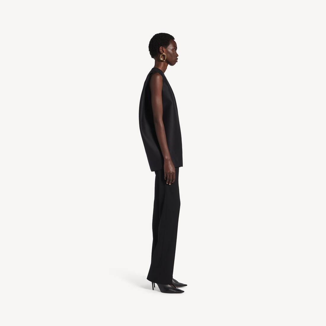 Women's Mini Cocoon Dress in Black | Balenciaga United States EN - Image 3