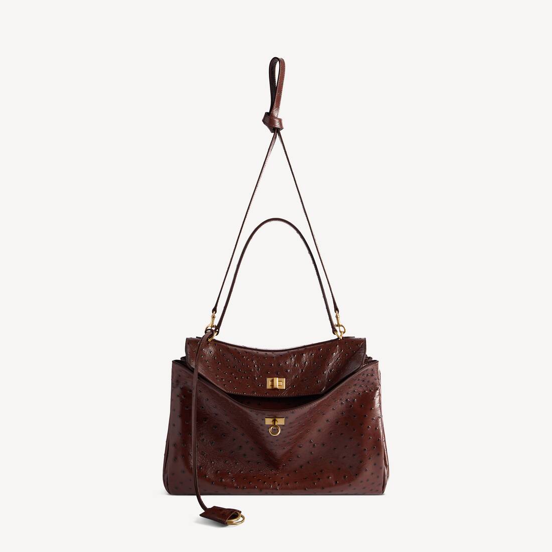 Women's Rodeo Handbag Medium in Chocolate | Balenciaga Monaco EN - Image 5