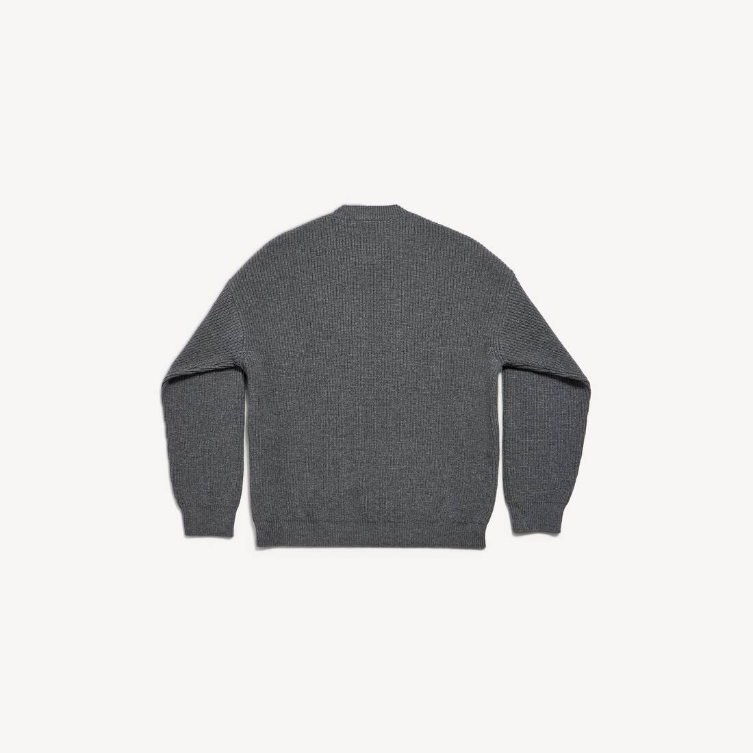 Men's Patch Crewneck Sweater in Grey | Balenciaga United States EN - Image 2
