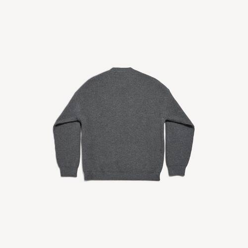 patch crewneck sweater
