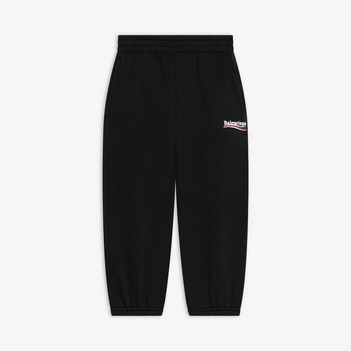 Kinder &ndash; Political Campaign Jogging Hose in Schwarz | Balenciaga Deutschland DE - Image 1