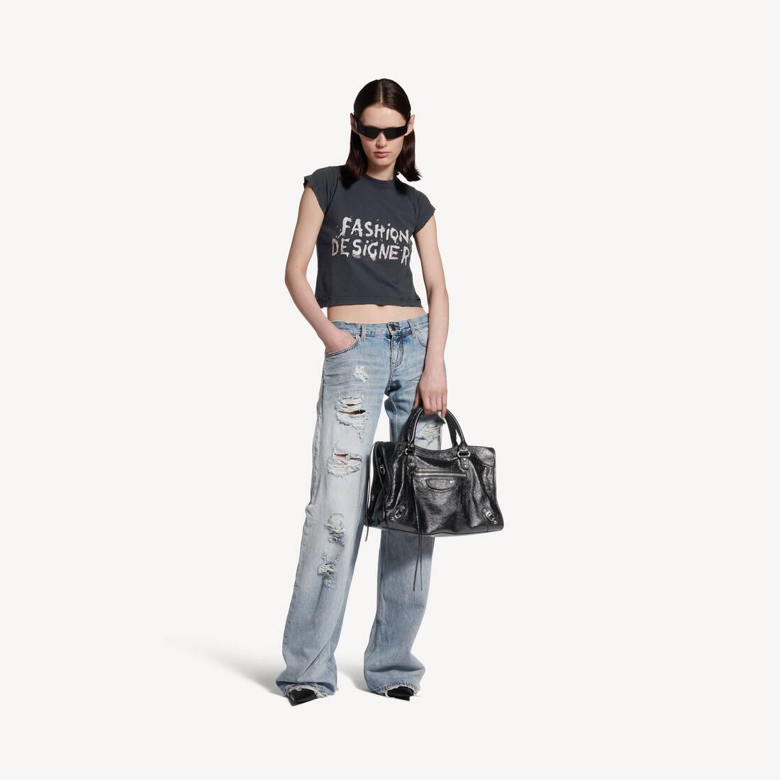 Borsa Le City Media in Nero | Balenciaga Italia IT - Image 7