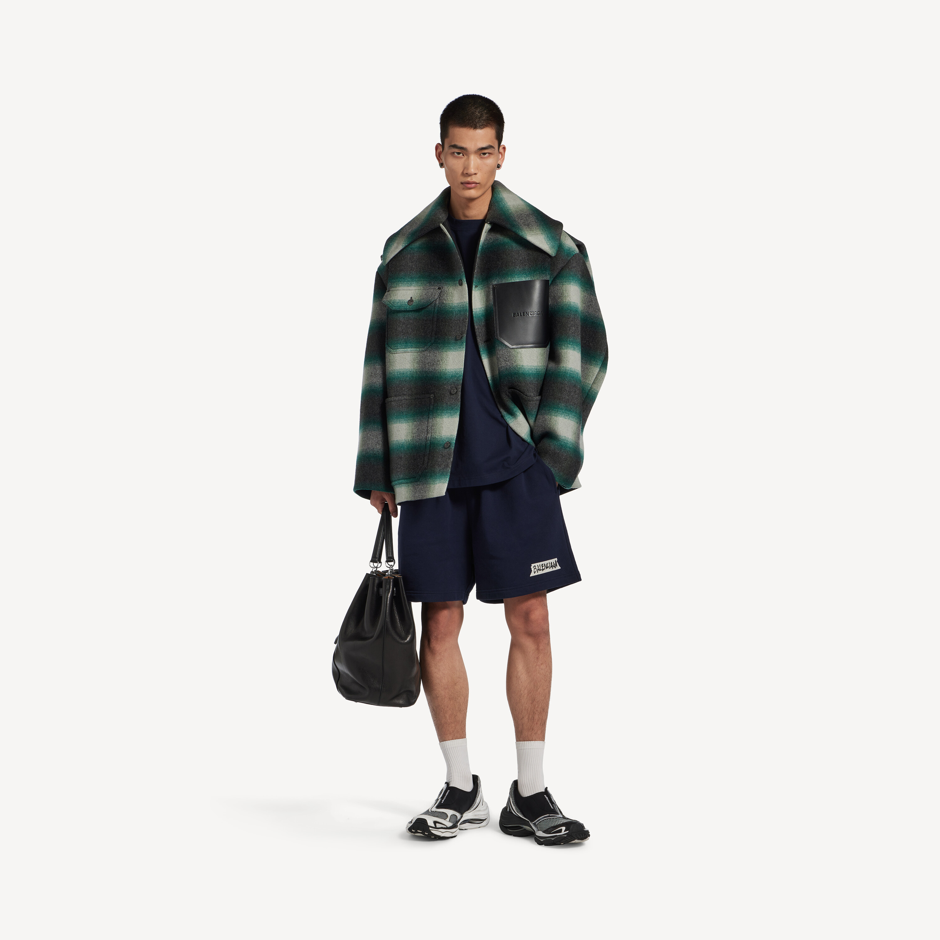 Balenciaga 마스킹 테이프 레귤러 핏 쇼츠