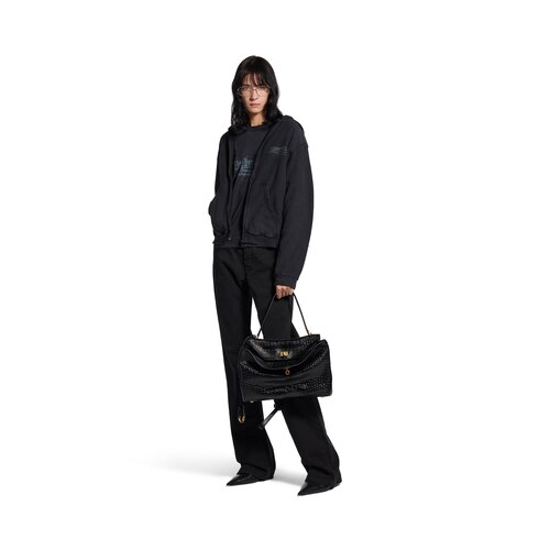 washed crayon political zip-up hoodie regular fit